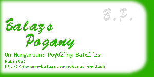 balazs pogany business card